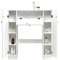 GOPLUS WC Toilette Schrank, Toilettenregal Weiß, Toilettenschrank Waschmaschinenregal Badezimmerregal Badmöbel Standregal für Bad, 98 x 87 x 18 cm
