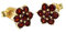 NKlaus Paar 8mm Blumen Granat Ohrstecker 333 8K Gold gelbgold Damen Stecker Ohrringen 9208
