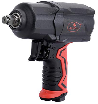 AEROPRO Tools 1/2-Inch Composite Air Impact Wrench(A301),Twin Hammer with 1000FT-LB Super Torque
