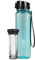 720°DGREE Trinkflasche 1l “uberBottle“ crystalClear +Früchtebehälter - BPA-Frei, Auslaufsicher - Wasserflasche für Sport, Fitness, Uni, Outdoor - Tritan Sportflasche Leicht, Stoßfest, Wiederverwendbar