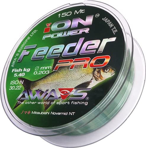 Angel - Filo monofilo in nylon AWA Shima ION Power Feeder, 150 m (0,165 mm 3,70 kg)