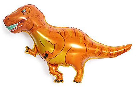 ballonfritz® Dinosaurier Ballon - XXL Dino Tyrannosaurus Rex Lufballon 100x75x25cm als Geburtstagsgeschenk, Party-Deko oder Überraschung für den Kindergeburtstag