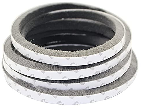 3M Selbstklebende Bürste, Wetterabisolierung, selbstklebende Zugluftstopper für Schiebefenster, Schiebetüren, Garagendämmung, staubdichtes Dichtungsband (9 x 5 m)