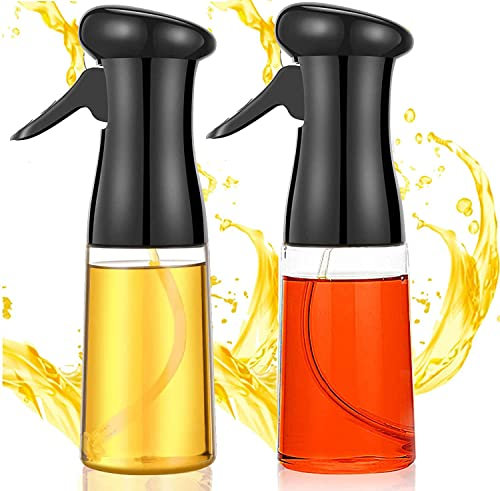 Paquete De 2 Rociadores De Aceite Para Cocinar, Botella Dispensadora De Aceite De Oliva De 200 Ml, Rociador De Vinagre De Cocina Recargable, Rociador De Plástico Para Barbacoa/ensalada/hornear