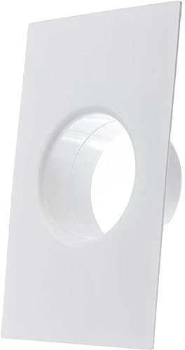 Ø 125mm Kunststoff Rohrverbinder - Abschlussrahmen für Rundrohrsystem - Flansch Wandanschluss Rundrohr