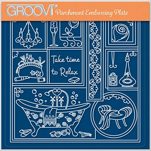 Clarity Stamps Linda Williams' Time to Relax - Easy Layout A5 Square Groovi Plate