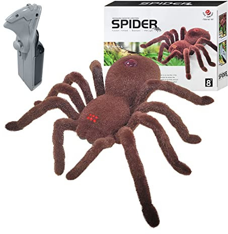 YATOSEEN Ferngesteuertes Spinnen Spielzeug – Spielzeug das Katzen Hunde Neckt, Realistische Spinne Halloween Gruseliges Spielzeug Streich Geschenk Halloween Aprilscherz Weihnachten