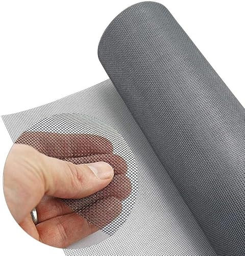 Biocare Insect mesh for Windows Mosquito Window Screen Mesh Durable Fly Screens Replacement Fibreglass Fly Bugs Net Grey Colour 3 Meters