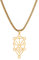 Amaxer Sephirot Kabbale Arbre de Vie Collier pour Hommes Vintage Amulette Hurlé En Acier Inoxydable Bijoux Cadeaux Pendentif Collier (Or)