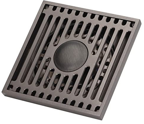 Buachois Griglia Doccia Quadrata,10,2x10,2x2,5cm Scarico a Pavimento per Doccia Quadrato in Acciaio Inossidabile,Griglia di Scarico per Doccia Quadrata Porta di Scarico per WC del Bagno