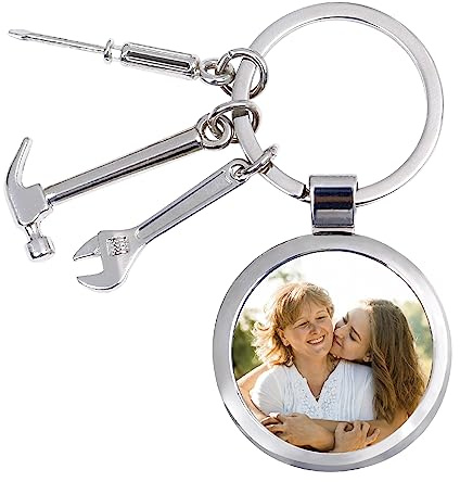 Porte-Clés Personnalisé, Porte Clé Photo Personnalisé, Porte-Clés Personnalisables Anniversaire Datepour Elle Petite Amie Couple Saint Valentin Cadeaux De Noel Halloween…