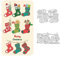 BENECREAT 2 Stück Weihnachts-Stanzschablonen, Adventskalender Schneemann Elch-Lebkuchenmann-Schablone Aus Kohlenstoffstahl Für Die Kartenherstellung, Prägung von DIY-Papierkarten