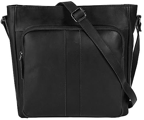 Cluty Umhängetasche schwarz echt Leder Damen - 021709