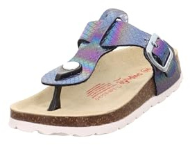 Superfit Mädchen Fussbettpantoffel Pantoffeln, Blau 8000, 40 EU
