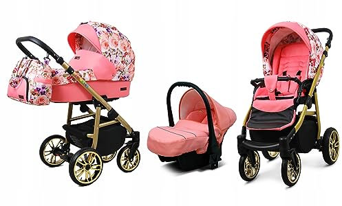 BabyLux® Enfant Poussette Combinée Set 3 en 1 - Color Lux - incl. Nacelle