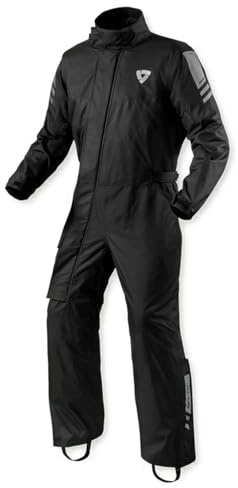 REV'IT! Revit Pacific 4 H2O 1-Teiler Motorrad Regenkombi, schwarz, L