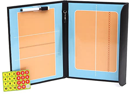 Ruiqas Volleyball-Trainer Taktiktafel mit vollem halbem Platz, magnetisches Taktikbrett mit Markerstücken, Stift