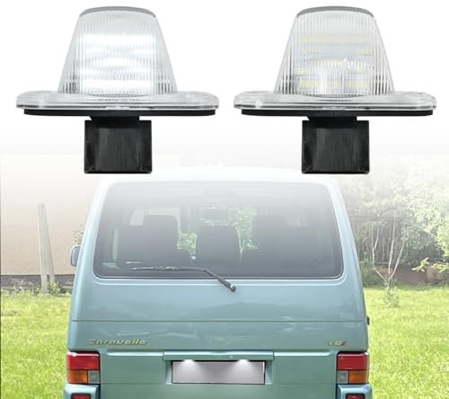 NSLUMO 2X LED-Kennzeichenbeleuchtung für V.W T4 Transporter Bus Box 1990-2003 Scheunentormodelle LED-Kennzeichenbeleuchtung Auto-Parkleuchte