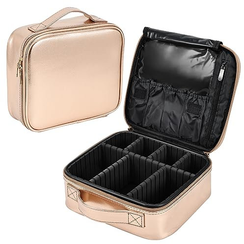 Borsa trucco Beauty case Makeup bag Beauty case trucchi Porta trucchi organizer da viaggio, Oro rosa
