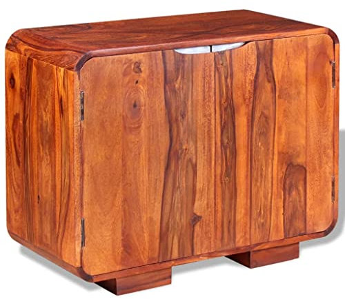 QJBSAVVA Sideboard, Vitrinenschrank Vintage Bücherregal mit Türen Apothekerschrank Organizer Buffetschrank Landhausstil Geeignet für Flur Küche Bäder Wohnzimmer Massivholz 75 x 35 x 60 cm