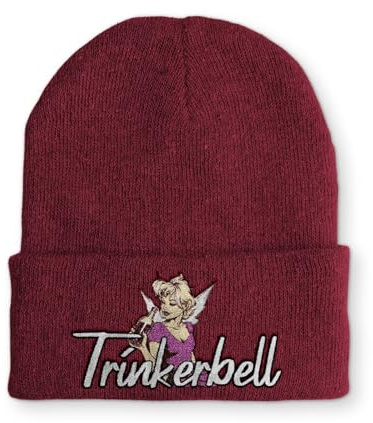 Spruchmütze Beanie Trinkerbell lustige Strickmütze Wintermütze OneSize