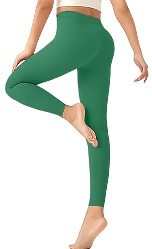 Geyuwoz Sport Leggings Damen High Waist Sportleggins Blickdicht Leggins Baumwolle Leggings fur Damen Sporthose Yogahose Fitnesshose Laufhose GR L