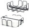 simplywire - Confezione da 2 - Portatovaglioli/salviette con barra di fermo - Colore nero