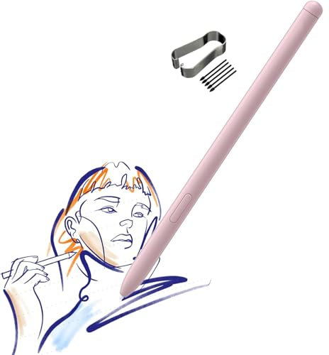Tab S6 Lite S Pen Stylet de Rechange pour Samsung Galaxy Tab S6 Lite Stylet + Pointes Rose Mystique(sansBluetooth)