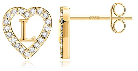 TINGN Buchstaben Ohrringe Mädchen - Ohrstecker Ohrringe für Mädchen Geschenke für Teenager Mädchen Ohrringe Mädchen Ohrstecker Herz Ohrringe für Mädchen Buchstaben Ohrringe Stecker Damen Ohrringe