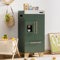 ROBOTIME Wooden Toy Fridge - Kids Age 3+ Play Kitchen Set with Ice Dispenser & Accessories, Pretend Refrigerator for Boys & Girls Aged 3+, Play Fridge Toddler Kitchen Appliance, Gift Playset(Vintage Green)