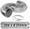 CONTROL GARDEN Tuyau flexible en aluminium couleur argentée Ø 254 mm Longueur 10 m | Conduit d'air ventilation + 2 colliers de serrage en acier | Tuyau flexible extracteur d'air