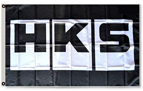 HKS Japanische Aftermark-Autoteile, Flagge, Banner, 90 x 152 cm, Männerhöhlendekoration