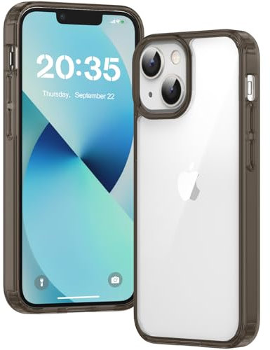 Voyahülle Clear Case for iPhone 13 Mini, Ultra Thin, Shockproof TPU Cover, Anti-Yellowing, Crystal Clear, Phone Case for Apple iPhone 13 Mini - black