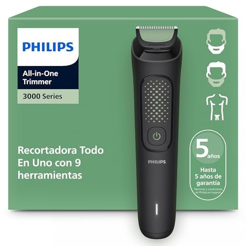 Philips Multigroom 3000er-Serie All-in-One 9-teiliger Trimmer: Rasierer und Haarschneider für Gesicht, Kopf und Körper, selbstschärfende hautfreundliche Klingen, zwölf Längeneinstellungen, MG3946/15