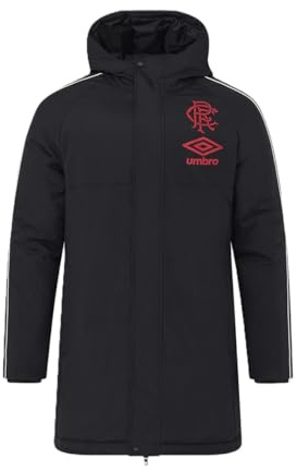 Castore Umbro Rangers Unisex Travel Bench Jacket, Caviar, L