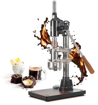 iBLENDAR Manual Espresso Coffee Maker, 16 Bar Hand Press Espresso Machine with Pressure Gauge & 58mm Portafilter, Portable Lever Espresso Machine for Home, Cafe and Outdoor Use