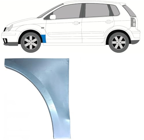 Reparaturblech Kotflügel vorne für Volkswagen Polo 2001-2009 / Links