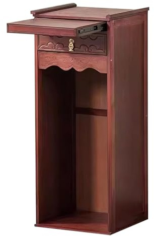 LYXXJRYBHD Armoire D'autel en Bambou, Table de Méditation avec Tiroir et Plateau Rétractable, pour Salon, Chambre et Bureau(Red,20.4in/52cm)