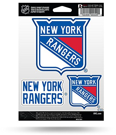 Rico NHL Triple Spirit Stickersnhl Triple Spirit Stickers, Black, Yellow White, 3 Team Stickers