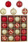 Valery Madelyn 16 Karat 80 mm Luxus Rot und Gold Weihnachtskugeln Ornamente, bruchsichere Weihnachtskugeln für Weihnachtsbaumdekoration, thematisch mit Baumrock (nicht im Lieferumfang enthalten)