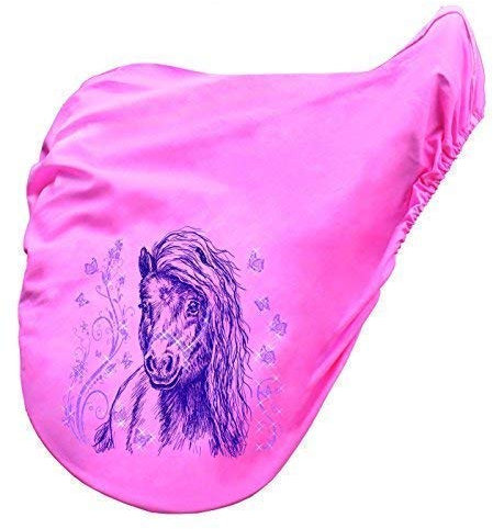 Fan-O-Menal Sattelschoner Sattelschutz Pferdemotiv Schmetterlings-Pony - 07058 pink ©Kollektion Bötzel