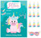 Happium Partyspiele für Kinder, Pin The Horn on The Unicorn, Partyzubehör, Gastgeschenke für Mädchen, Einhorn-Spieleset, Pin The Tail, Partyspiele für Geburtstage, Partyspiele für Kinder