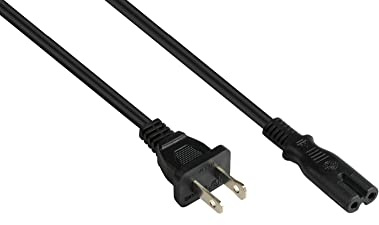 Kabelmeister Netzkabel - 1,8 m - Amerika/USA Netz-Stecker Typ A (NEMA 1-15P) an C7 / Euro 8 Buchse (gerade) - UL Zertifiziert - AWG18 - SCHWARZ - Qualitätware vom KABELMEISTER
