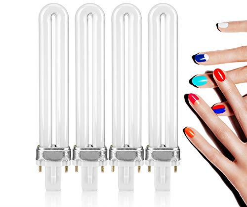 Nageltrockner-Lampenrohr, 4 Stück/Set 9W U-förmige Glühlampen für Nail-Art-UV-Lampenlicht-Ersatzlampe