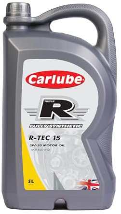 Carlube Triple R 5W-20 Vollsynthetisches Motoröl R-TEC15, 5 L