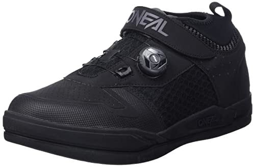 O'NEAL | Mountainbike-Schuhe | MTB Downhill Freeride | Vegan | SPD-Pedalplatten-kompatibel, Schnellschnür-System, atmungsaktiv | Session SPD V.22 Shoe | Erwachsene | Schwarz Grau | Größe 44