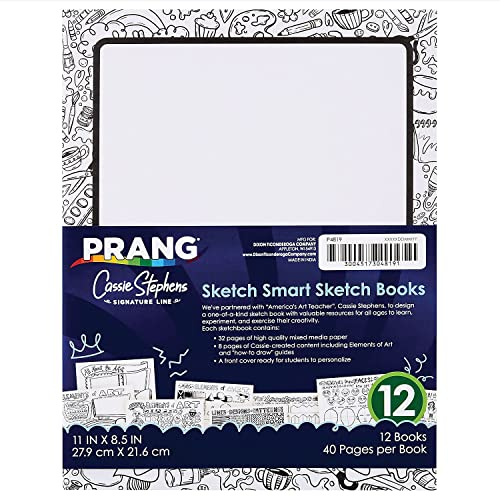 Prang Sketch Smart Sketch Book By Cassie Stephens, White