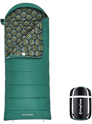 KingCamp Schlafsack Deckenschlafsäcke Leichtgewichtig 3-4 Season L/XL Oversize Extreme -18 ℃ Professionell und wasserdicht für Erwachsene Camping Wandern Rucksackreisen in Winter