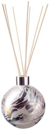 Amelia Art Glass Reed Diffuser Sphere - White & Grey Frosted NORMAL,JNS_471514
