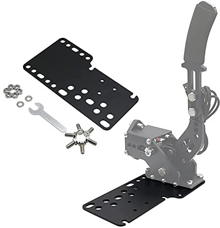Obokidly Drift Handbremsen-Adapter, Standbrett, kompatibel mit Microsoft Xbox One und PC Windows System für Logitech G920 Lenkrad, Sim-Rennspiele, schwarz, feste Platte aus Edelstahl